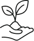איור של יד עם צמח יותא ממנו