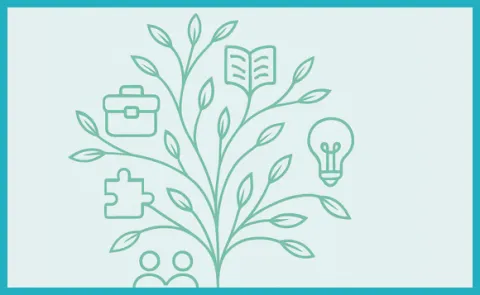 tree with educational icons